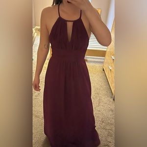 Plum Backless Bridesmaid/Prom Dress - Never Worn